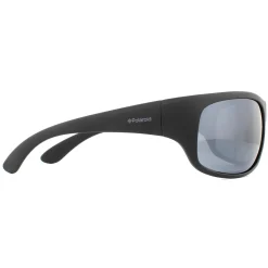 Polaroid Sport Sunglasses 07886 003 EX Matte Black Grey Silver Polariz