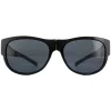 Polaroid Suncovers Fit Over Glasses Sunglasses PLD 9008/S 807 C3 Black