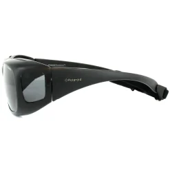 Polaroid Suncovers Fitover Sunglasses 08535 KIH Y2 Black Grey Polarize