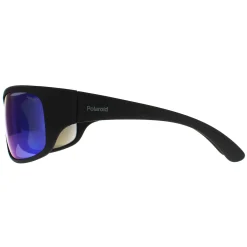 Polaroid Sunglasses 07886 0VK 5X Matte Black Blue Mirror Polarized
