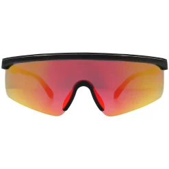 Police Sunglasses Lewis 07 SPLA28 6AAY Rubberised Black Red Mirror