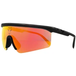 Police Sunglasses Lewis 07 SPLA28 6AAY Rubberised Black Red Mirror
