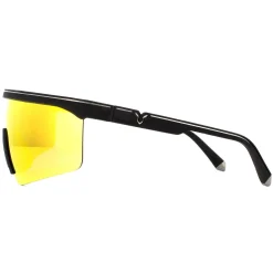 Police Sunglasses Lewis 07 SPLA28 6AAY Rubberised Black Red Mirror