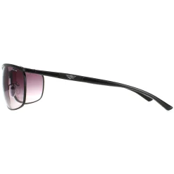Police Sunglasses S8647 0531 Total Semi Matte Black Smoke Gradient