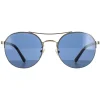 Police Sunglasses SPLA24 Lewis 03 0594 Shiny Light Gold Blue