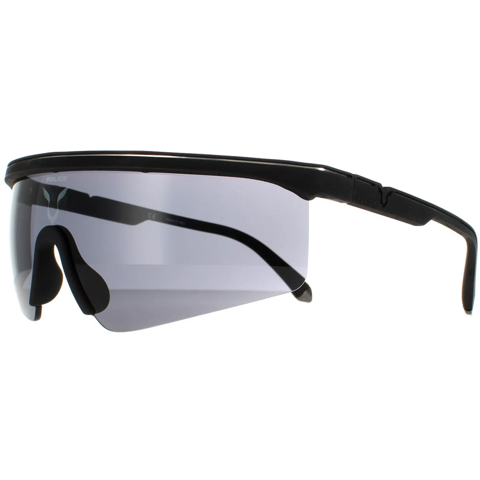 Police Sunglasses SPLA28 Lewis Hamilton 06AA Black Rubber Smoke