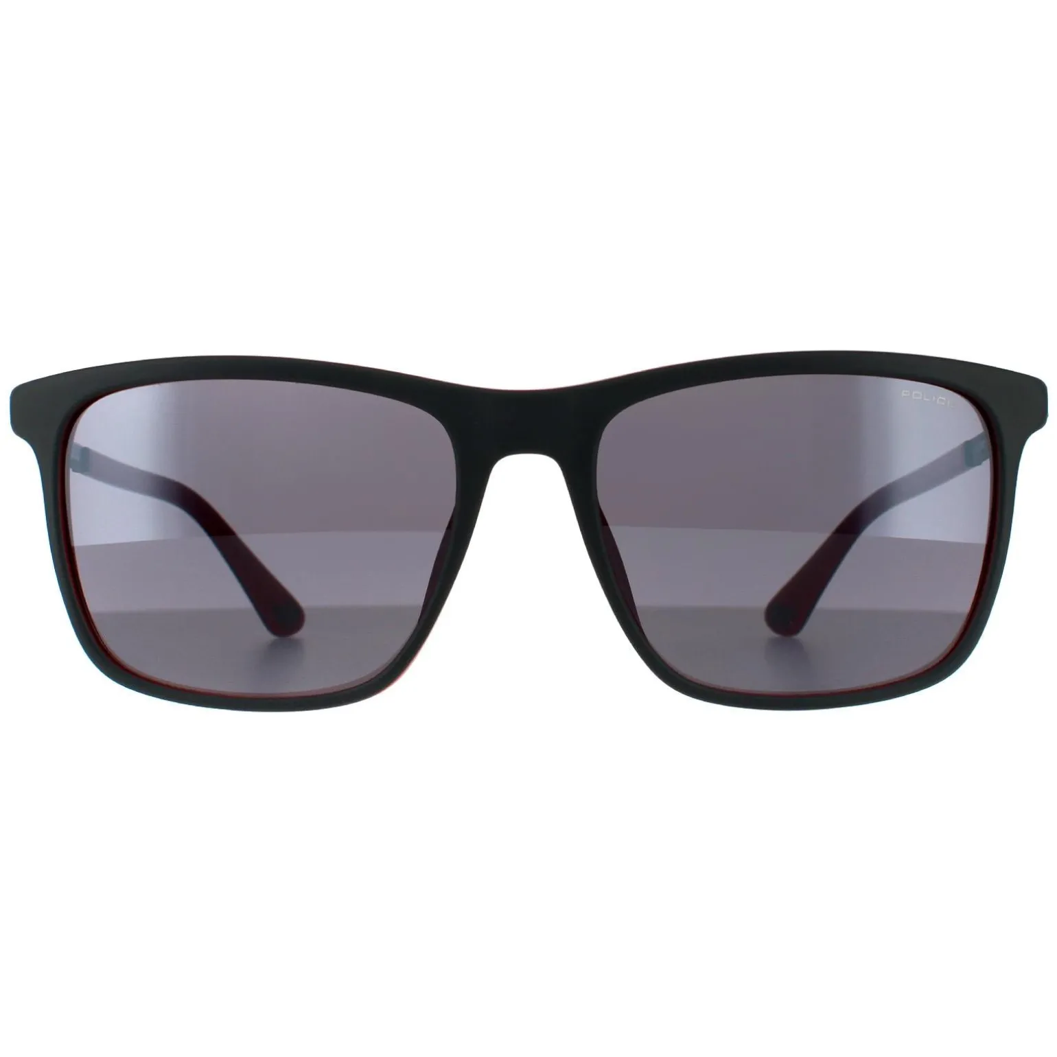 Police Sunglasses SPLA56 Record 1 1BUX Matte Grey Red Grey Mirrored