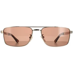 Police Sunglasses SPLB43 Origins 37 02A8 Shiny Grey Gold Brown