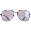 Police Sunglasses SPL777C Chief 1 8U6X Matte Black Smoke Mirror Silver