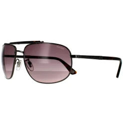 Police Sunglasses SPLD44 Origins 45 0584 Shiny Gunmetal Grey Smoke Gre