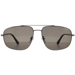 Police Sunglasses SPLE04 Roadie 2 0509 Shiny Ruthenium Grey Green