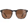 Police Sunglasses SPLF18E 6BZP Striped Grey Brown Polarized