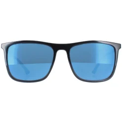 Police Sunglasses SPL770M Vibe 1 Z42B Shiny Black Smoke Mirror Blue