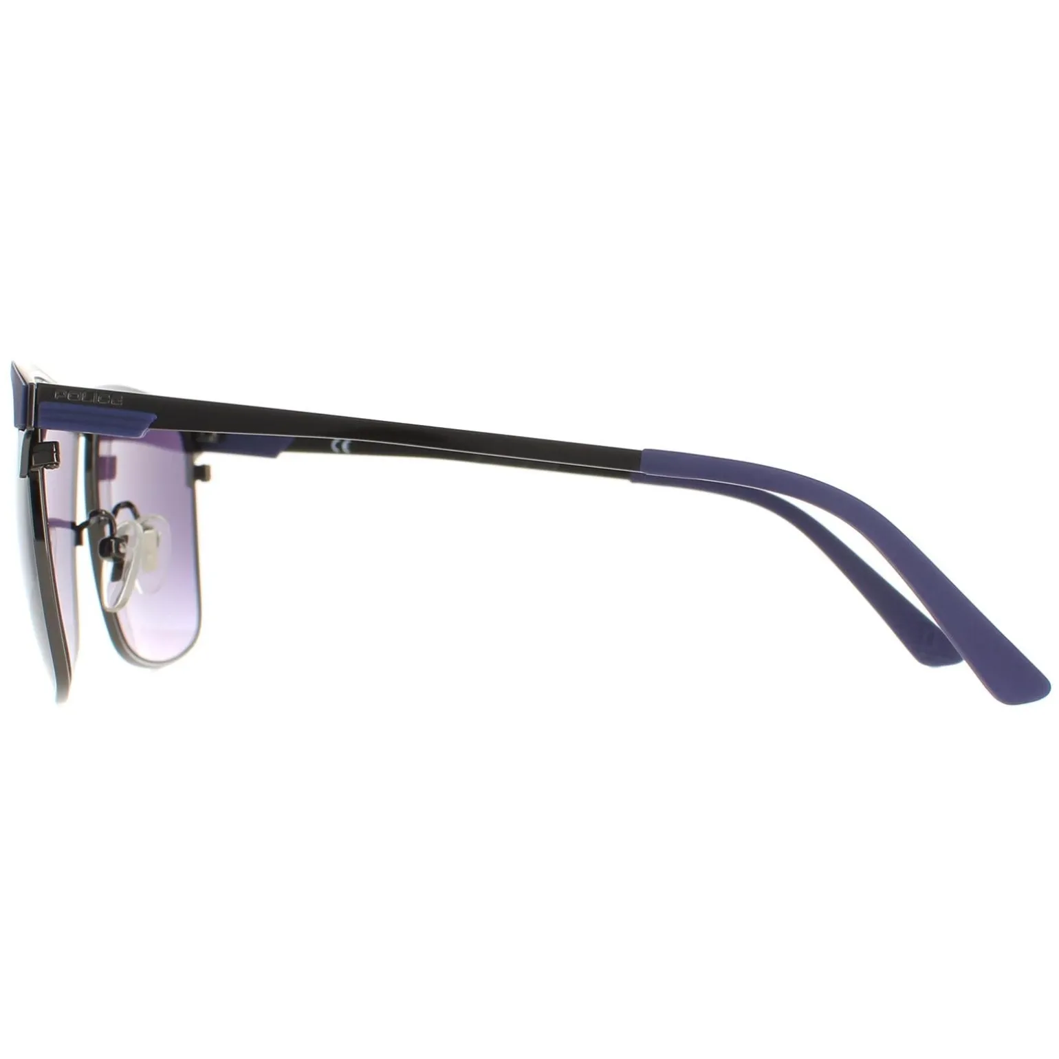 Police Sunglasses SPL570N Crossover 2 0568 Matte Blue Gunmetal Blue Gr