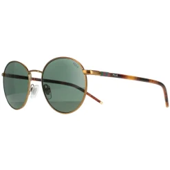 Polo Ralph Lauren Sunglasses PH3133 932471 Semi Shiny Brass Green