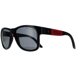 Polo Ralph Lauren Sunglasses PH4162 500181 Shiny Black Grey Polarised