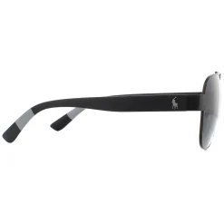 Polo Ralph Lauren Sunglasses PH3119 903881 Matte Black Grey Polarized