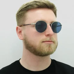 Polo Ralph Lauren Sunglasses PH3133 900180 Shiny Silver Dark Blue