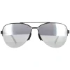 Porsche Design Sunglasses P8676 A Black Mercury Silver Mirror