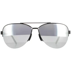 Porsche Design Sunglasses P8676 A Black Mercury Silver Mirror