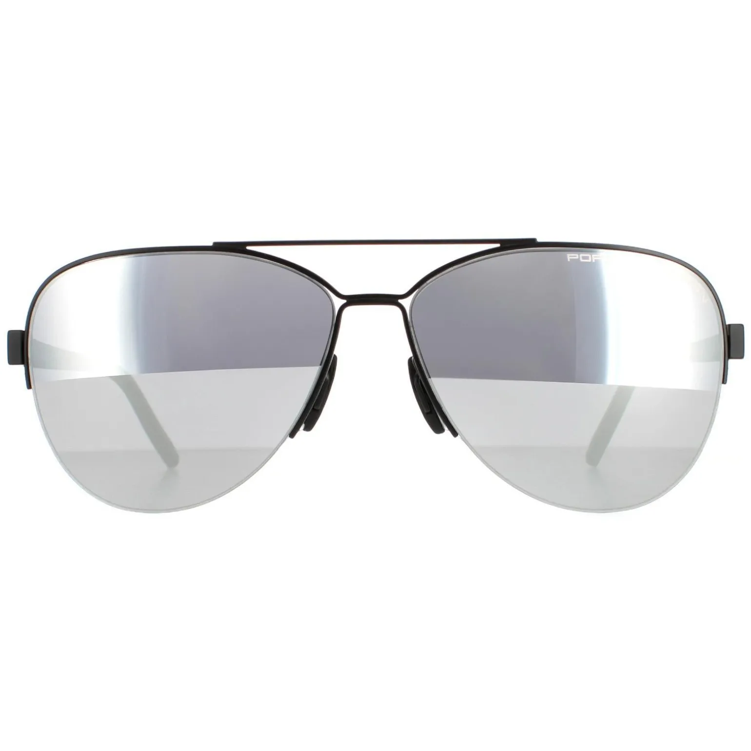 Porsche Design Sunglasses P8676 A Black Mercury Silver Mirror