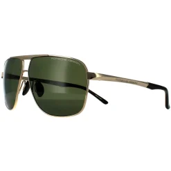 Porsche Design Sunglasses P8665 B Gold Green Grey Polarized