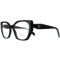 Prada Eyeglasses PR18WV 1AB1O1 Black Women