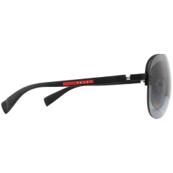 Prada Sport Sunglasses 56MS DG05W1 Black Rubber Polarized Grey Gradien