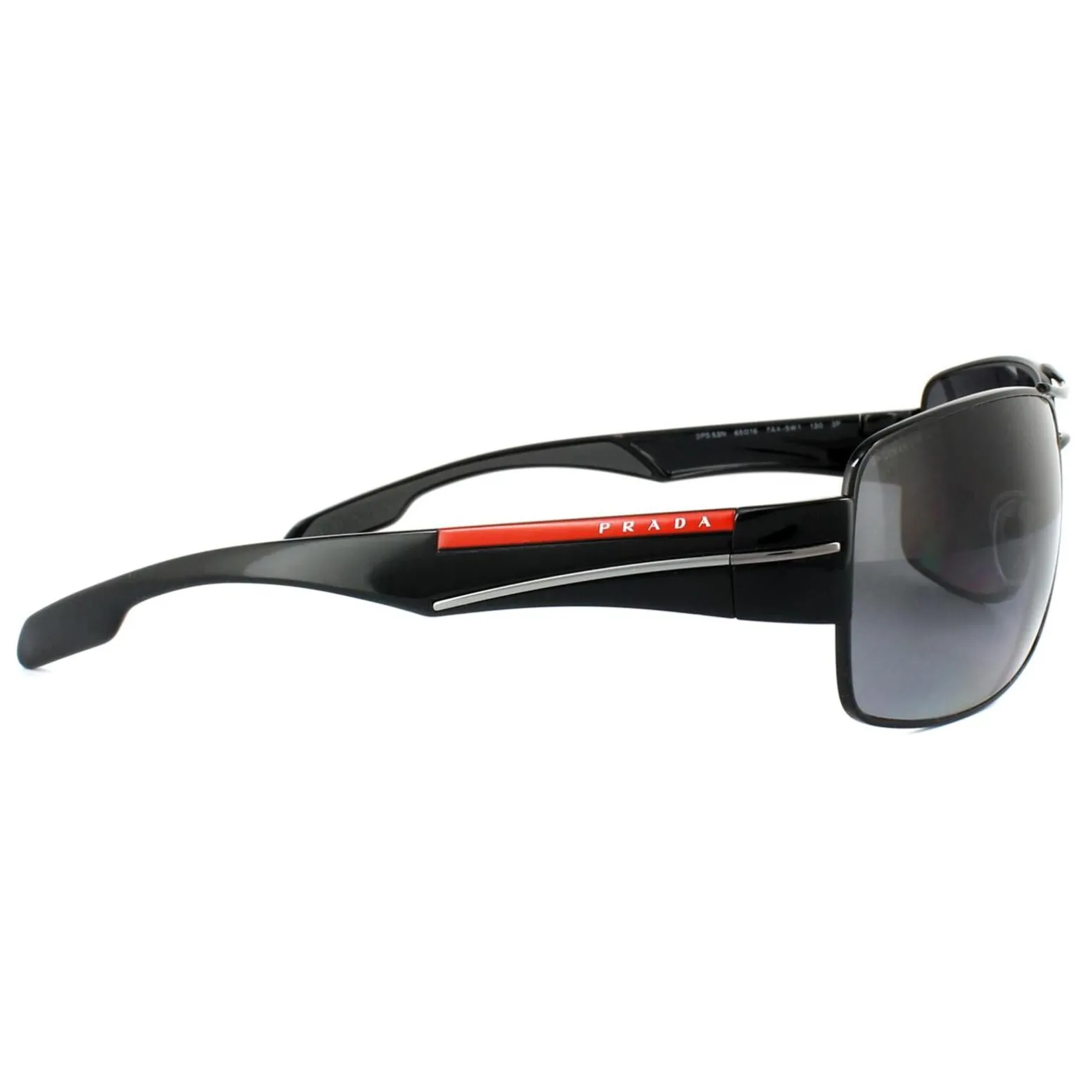 Prada Sport Sunglasses 53NS 7AX5W1 Black Grey Gradient Polarized