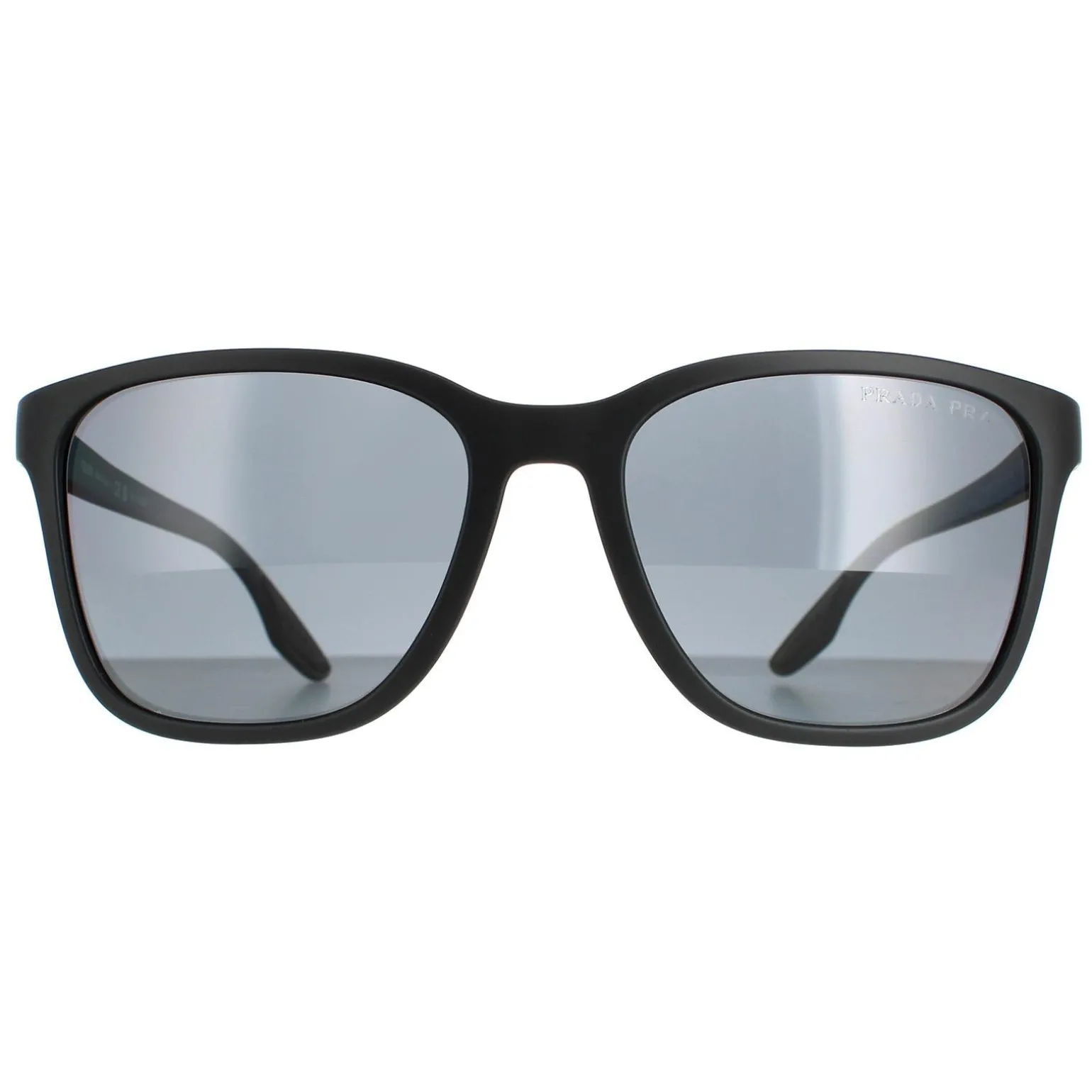 Prada Sport Sunglasses PS02WS DG002G Black Rubber Dark Grey Polarized