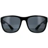 Prada Sport Sunglasses PS01US 1AB5Z1 Black Grey Polarized