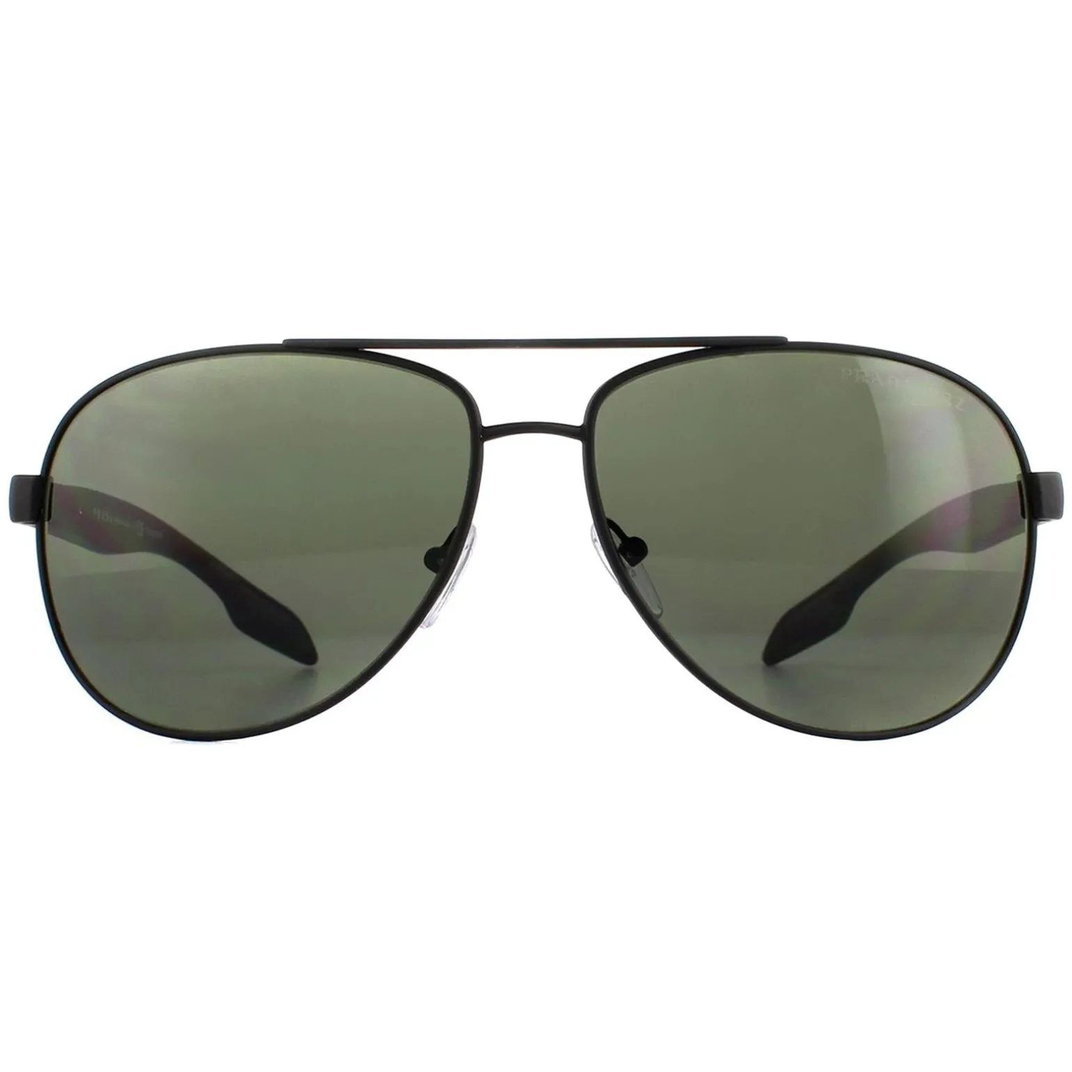 Prada Sport Sunglasses 53PS DG05X1 Black Rubber Green