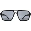 Prada Sport Sunglasses PS01XS DG002G Black Rubber Dark Grey Polarized