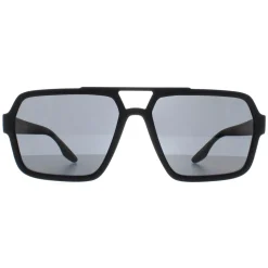 Prada Sport Sunglasses PS01XS DG002G Black Rubber Dark Grey Polarized