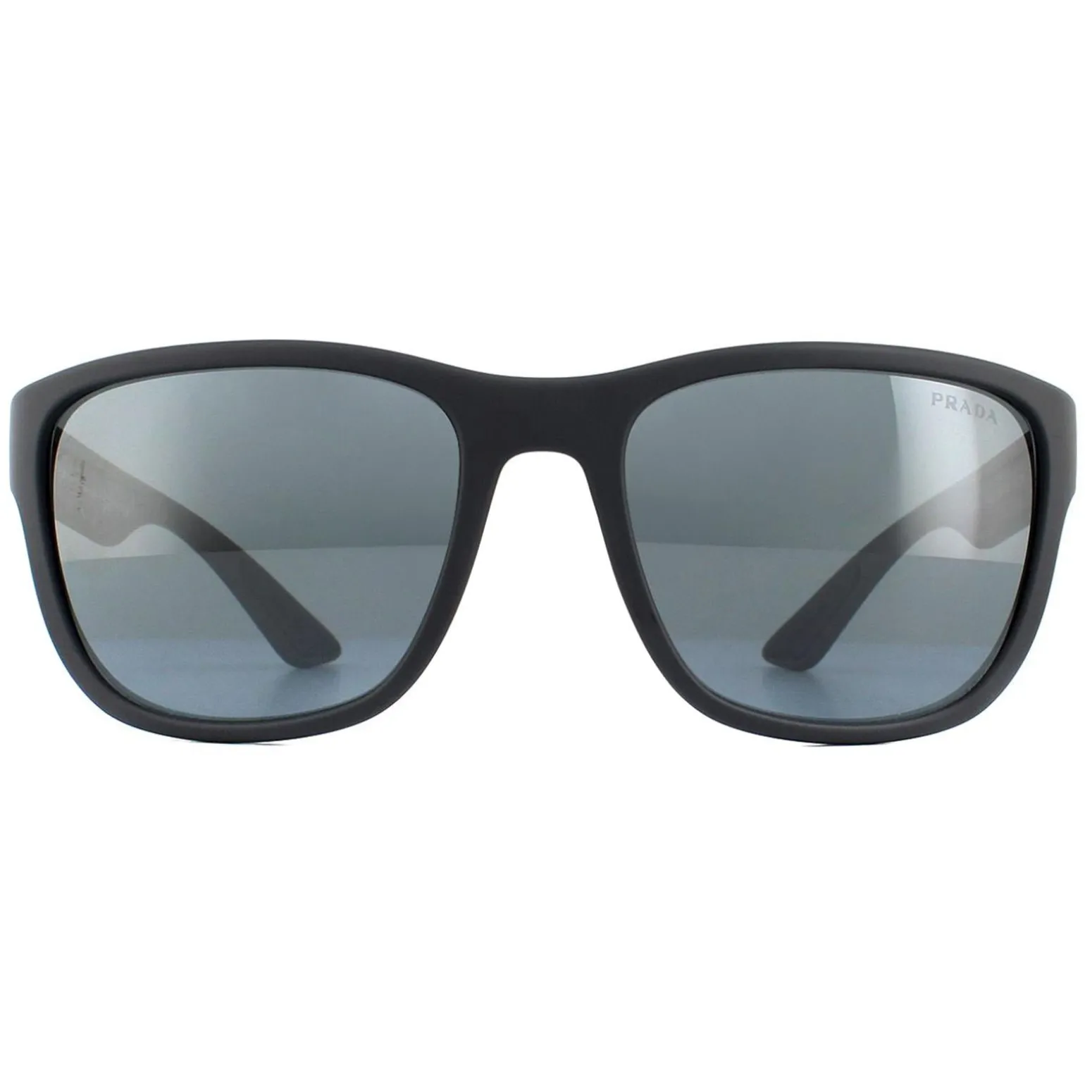 Prada Sport Sunglasses PS01US UFK5L0 Grey Rubber Dark Grey Mirror