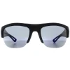 Prada Sport Sunglasses PSA01S 1BO10J Matte Black Dark Blue Violet Mirr