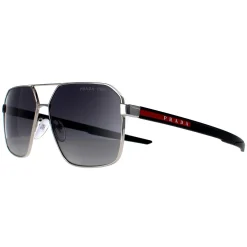 Prada Sport Sunglasses PS55WS 1BC06G Silver Grey Gradient Polarized