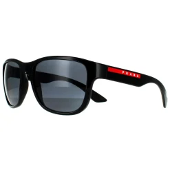Prada Sport Sunglasses PS01US 1AB5Z1 Black Grey Polarized