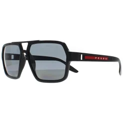 Prada Sport Sunglasses PS01XS 1AB02G Black Dark Grey Polarized