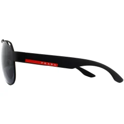 Prada Sport Sunglasses PS57US DG05Z1 Black Rubber Grey Polarized