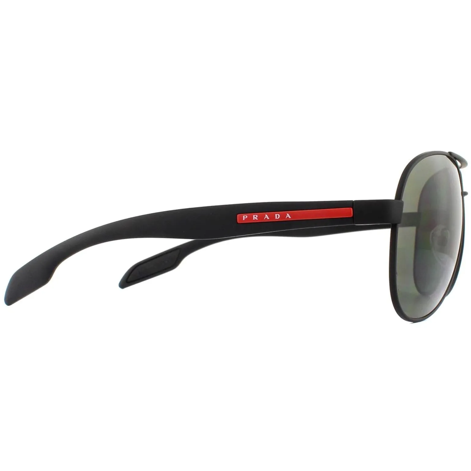 Prada Sport Sunglasses 53PS DG05X1 Black Rubber Green