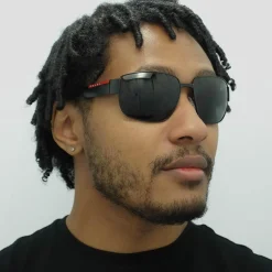 Prada Sport Sunglasses PS56VS 1BO02G Matte Black Dark Grey Polarized