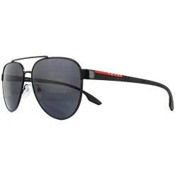 Prada Sport Sunglasses 54TS 1AB5Z1 Black Grey Polarized