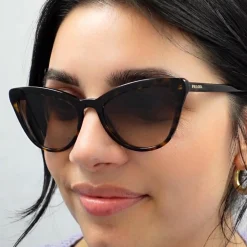 Prada Sunglasses PR01VS 1AB5Z1 Black Grey Polarized