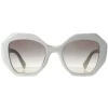 Prada Sunglasses PR16WS 142130 Ivory Grey Gradient