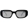 Prada Sunglasses PR17WS 1AB2B0 Black Light Grey Mirror Silver