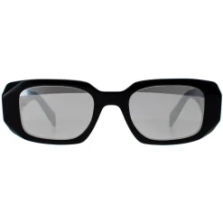 Prada Sunglasses PR17WS 1AB2B0 Black Light Grey Mirror Silver