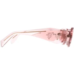Prada Sunglasses PR17WS 19Q10D Transparent Peach Light Brown