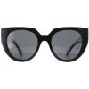 Prada Sunglasses PR14WS 09Q5S0 Black and Talc Dark Grey