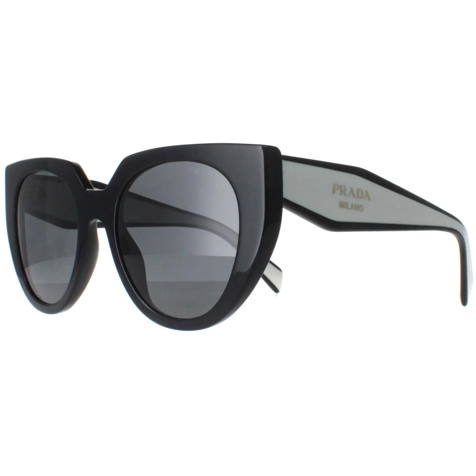 Prada Sunglasses PR14WS 09Q5S0 Black and Talc Dark Grey